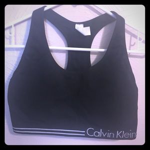 Calvin Klein Black Sports Bra size Large